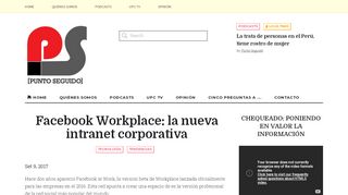 
                            4. Facebook Workplace: la nueva intranet corporativa | | Punto ...