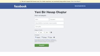 
                            1. Facebook'a Kaydol | Facebook