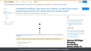 
                            6. FacebookConnectPlugin. login returns error 