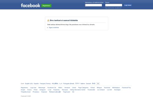 
                            2. Facebooki sisselogimine | Facebook