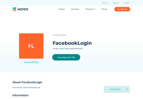 
                            3. FacebookLogin 0.1.0-pl1 - MODx