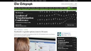 
                            6. Facebook's 71 gender options come to UK users - Telegraph