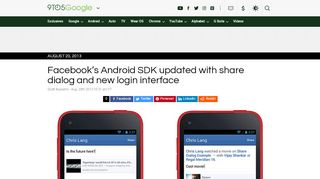 
                            13. Facebook's Android SDK updated with share dialog and ...