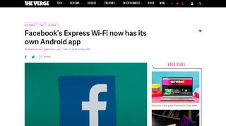 
                            9. Facebook's Express Wi-Fi now has its own Android app - The Verge