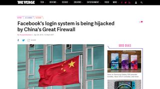 
                            7. Facebook's login system is being hijacked by China's Great Firewall ...