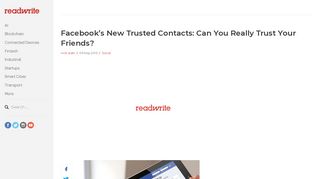 
                            7. Facebook's New Trusted Contacts: Can You Really Trust ...