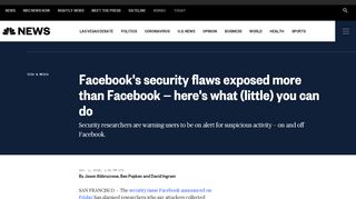 
                            7. Facebook's security flaws exposed more than Facebook — here's ...