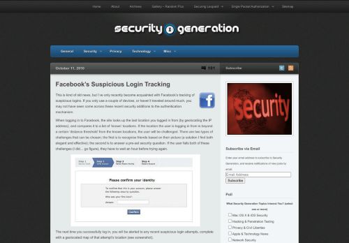 
                            9. Facebook's Suspicious Login Tracking | Security Generation