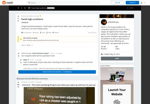 
                            6. Faceit login problems : FACEITcom - Reddit