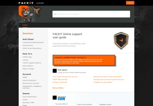 
                            1. Faceit Support