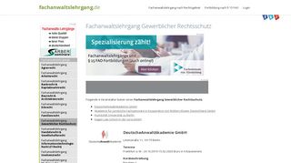 
                            10. Fachanwaltslehrgang Gewerblicher Rechtsschutz - 4 Anbieter im ...