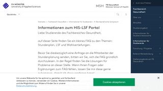 
                            3. Fachbereich Gesundheit - Informationen zum HIS-LSF ... - FH Münster