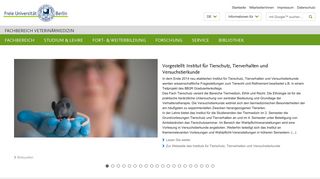 
                            12. Fachbereich Veterinärmedizin: Startseite - Freie Universität Berlin