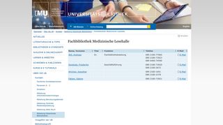 
                            1. Fachbibliothek Medizinische Lesehalle - Universitätsbibliothek der LMU