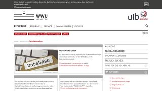 
                            3. Fachdatenbanken - ULB Münster - Universität Münster