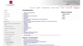 
                            12. Fachdatenbanken | Universitätsbibliothek - UB Mainz