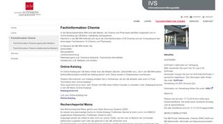 
                            4. Fachinformation Chemie | Informationsvermittlungsstelle