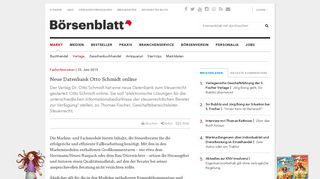 
                            10. Fachinformation / Neue Datenbank Otto Schmidt online / boersenblatt ...
