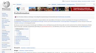 
                            11. Fachinformation – Wikipedia