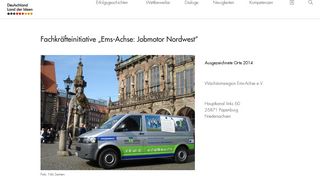 
                            8. Fachkräfteinitiative „Ems-Achse: Jobmotor Nordwest“ - Land der Ideen