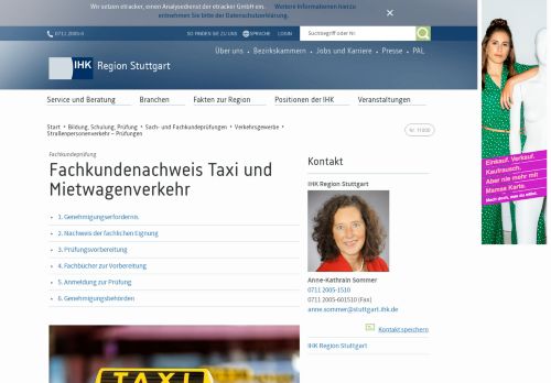 
                            13. Fachkundenachweis Taxi und Mietwagenverkehr - IHK Region ...