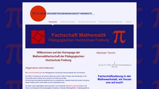 
                            11. Fachschaft Mathematik PH-Freiburg: Startseite