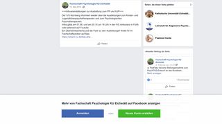 
                            12. Fachschaft Psychologie KU Eichstätt - Facebook