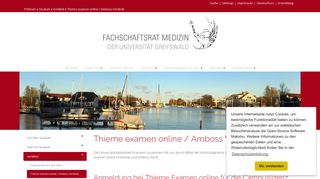 
                            11. Fachschaftsrat Medizin Greifswald: Thieme examen online / Amboss ...