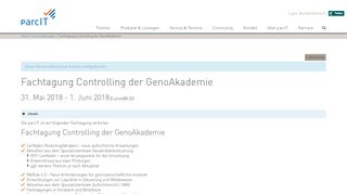 
                            12. Fachtagung Controlling der GenoAkademie - parcIT GmbH