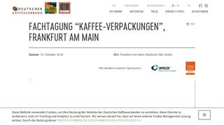 
                            7. Fachtagung “Kaffee-Verpackungen” - Deutscher Kaffeeverband
