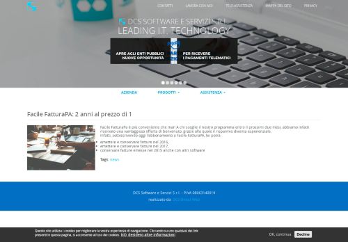 
                            3. Facile FatturaPA: 2 anni al prezzo di 1 | DCS Software e Servizi S.r.l.