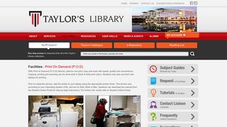 
                            6. Facilities - Print On Demand (P.O.D) | Taylor's Library