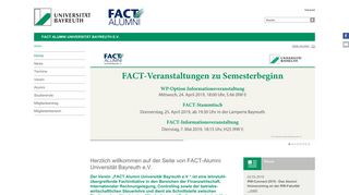 
                            3. FACT Alumni - Universität Bayreuth