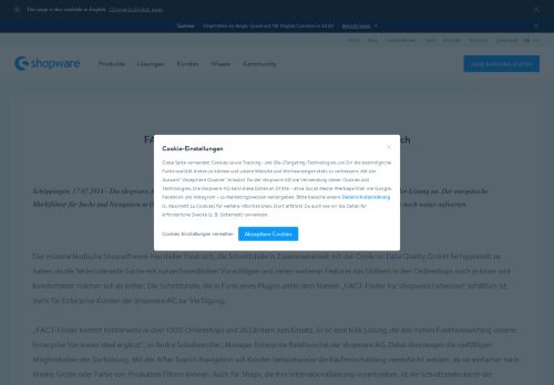 
                            7. FACT-Finder Plugin für Shopware Enterprise Kunden erhältlich ...