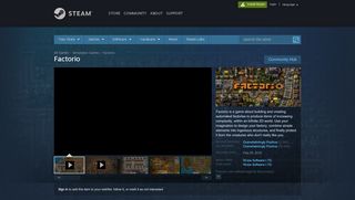 
                            11. Factorio on Steam