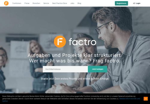 
                            2. factro: Die intuitive Projektmanagement-Software aus der Cloud