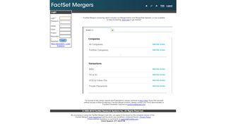 
                            13. Factset Mergers - Home