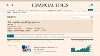 
                            9. FactSet Research Systems Inc, FDS:NYQ summary - FT.com