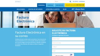
                            2. Factura electrónica a su correo | ADT Security Services - México