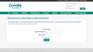 
                            7. Factures - Coriolis Télécom : Votre identification
