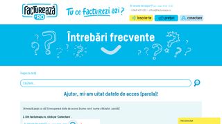 
                            5. Facturi Online - Ajutor, mi-am uitat datele de acces ... - Factureaza.ro