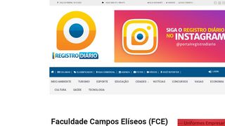 
                            8. Faculdade Campos Elíseos (FCE) anuncia instalação de Polo em ...