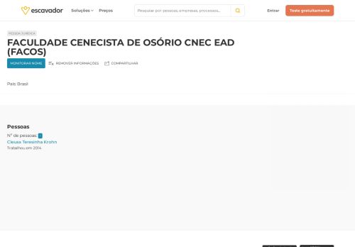 
                            9. FACULDADE CENECISTA DE OSÓRIO CNEC EAD | Escavador