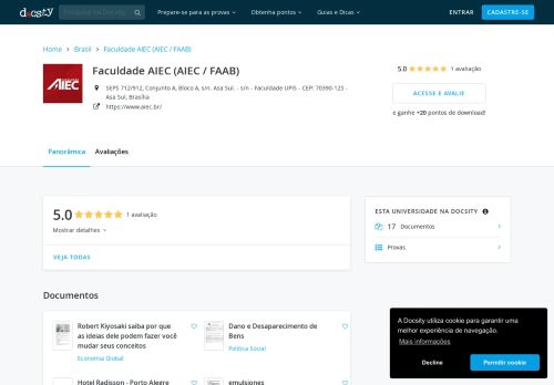 
                            5. Faculdade de Administração de Brasília (AIEC / FAAB) - Ebah