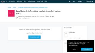 
                            7. Faculdade de Informática e Administração Paulista (FIAP) - Ebah