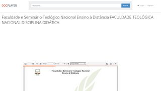 
                            12. Faculdade e Seminário Teológico Nacional Ensino à Distância ...