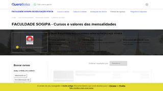 
                            5. FACULDADE SOGIPA - Cursos e Valores das Mensalidades | Quero ...