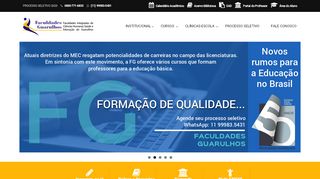 
                            7. Faculdades Guarulhos – Venha fazer parte deste sucesso!!!