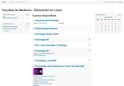 
                            1. Facultad de Medicina - Educación en Línea