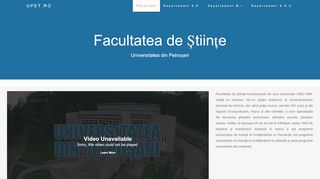 
                            7. Facultatea de Științe - UPET.RO